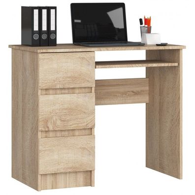 Schreibtisch A6 LINKS SONOMA Kleiner Schreibtisch mit 4 Schubladen