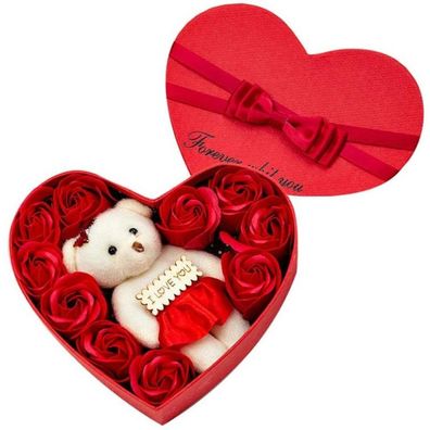 Seifenblume mit Kiste Rot Rose Blumen Handgemachte Seife Rose mit Box