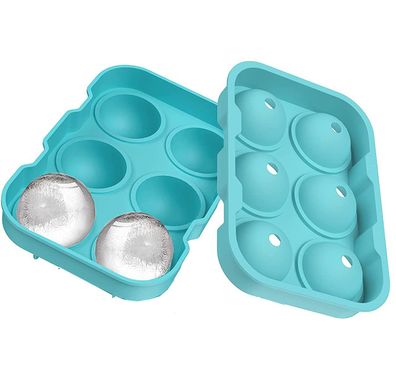 Riesige runde Eisschale, Silikon Eisform, mit Kurbel und Trichter, BPA frei,