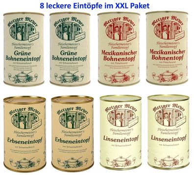 Linsen Erbsen Eintopf Mexikanischer- Grüner Bohneneintopf - Im XXL 8er Pack