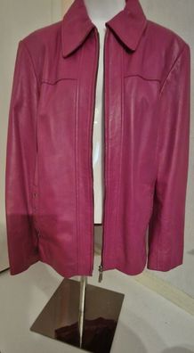 Damen Lederjacke Blouson neu ungetragen Größe 40 Pink 70er Vintagemodell
