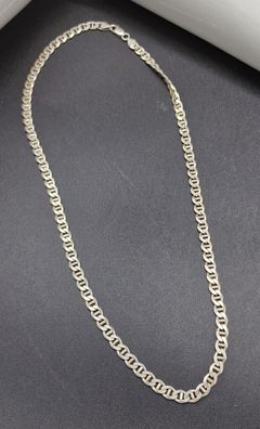 Breite Flachpanzerkette 925 Silber massiv Stäbchenkette Länge 58 cm neuwertig