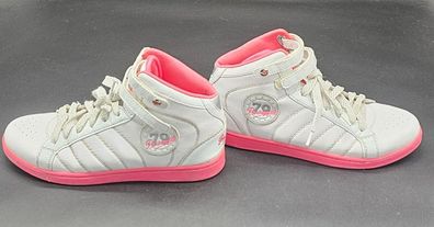 Pineapple 70 Dance Mädchen Sneakers weiß Lack pink Sohle neuwertig Größe 38