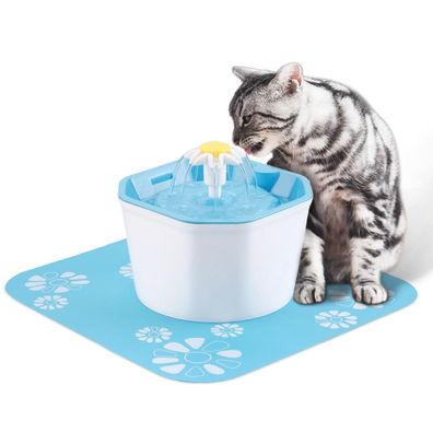 Trinkbrunnen 1.6L automatische Wasserspender Wasserbrunnen für Katze und Hunde