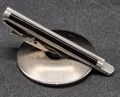 Krawattenklammer 925 Silber massiv schwarz Silber W. Velfers Design 50er