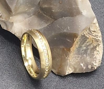 Ring vergoldet Band ring Kristall Eternity galvanisch hergestellt Größe 54