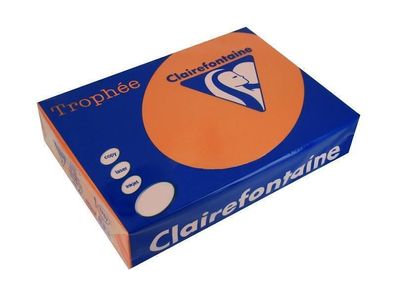 Clairefontaine Trophée Color 1763C Orange 120g/ m² DIN-A4 - 250 Blatt