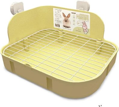 Kaninchentoilette, quadratische Käfigbox aus Kunststoff, Töpfchentrainer,