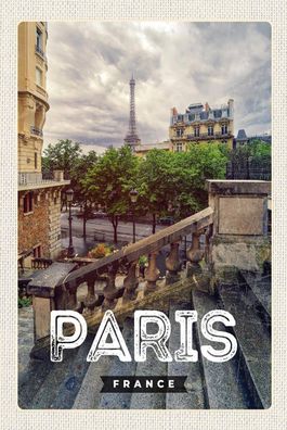 Blechschild 18x12 cm Paris Frankreich Eiffelturm Stadt
