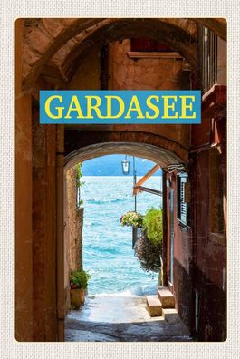 Holzschild 18x12 cm - Gardasee Italien SeeSommer