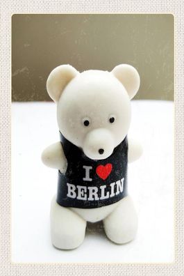 Holzschild 18x12 cm - Berlin Deutschland Eisbär Knut