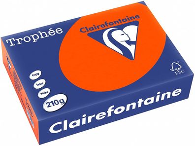 Clairefontaine Trophee Papier 2207C Ziegelrot 210g/ m² DIN-A4 - 250 Blatt