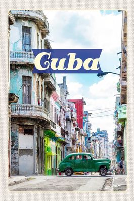 Holzschild Holzbild 18x12 cm Cuba Karibik Gemälde
