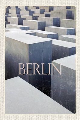 Blechschild 18x12 cm Berlin Deutschland Antik Reise Trip