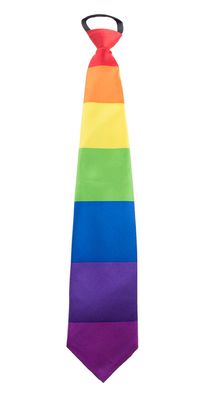 Regenbogen Krawatte Rainbow tie bunter Party Binder Hippie Karneval Fasching