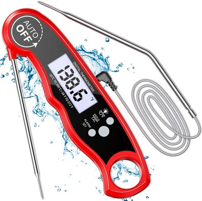 Fleischthermometer Grillthermometer, LCD Digitales Bratenthermometer