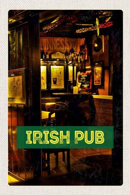 Blechschild 18x12 cm Irland Kneipe Irisches Pub Bier