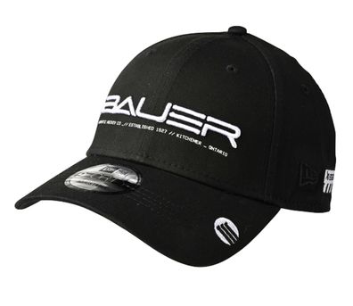 Cap Bauer-New Era 9FORTY® Overbrand - schwarz Senior