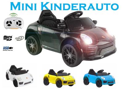 Mini Kinderauto Batterieauto 12VAkku/2 Motoren Fernbedienung MP3 LED Kind bis 4 Jahre