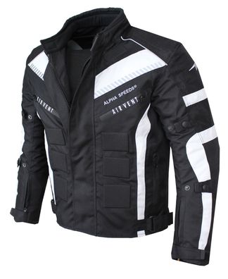 Motorrad Herren Textil Jacke Polyester Sport Touring Biker Jacke Protektoren NEU