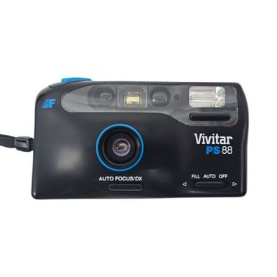 Vivitar PS 88 Auto Flash Kompaktkamera Kamera Kleinbildkamera Schwarz