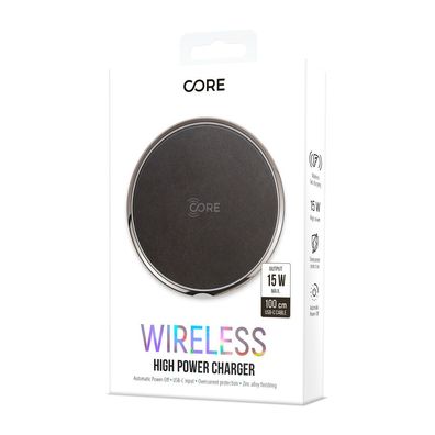 Forever Core WDC-215 wireless charger 15W Schwarz kabellose Ladestation