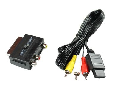 AV-Cinch Kabel & Scart-Adapter für SNES, N64 & GameCube