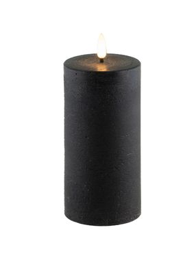 schwarze LED Kerzen Kerze Echtwachs m Timer 15 cm Deko Halloween black and white