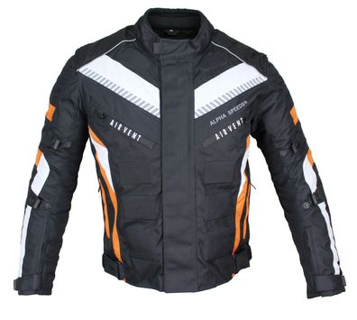 NEU Herren Motorrad Textil Jacke Polyester Sport Touring Roller Biker Jacke Orange
