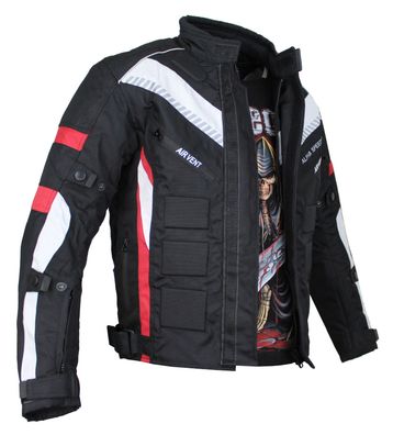 NEU Herren Motorrad Textil Jacke Polyester Sport Touring Roller Biker Jacke Rot