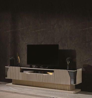 Luxus TV Ständer in Wohnzimmer Designer Holz Lowboard Neu Modern Möbel