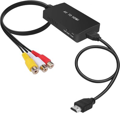 RCA-zu-HDMI-Adapter, Composite-zu-HDMI-Adapter Unterstützt PAL/ NTSC für