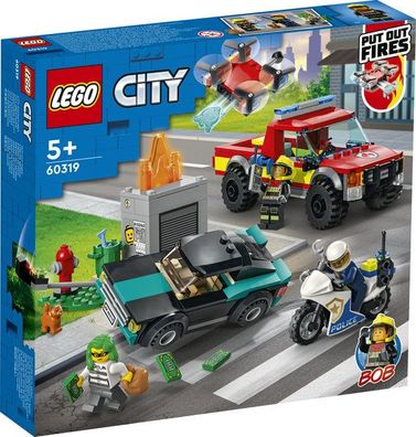 LEGO® 60319 City Löscheinsatz und Verfolgungsjagd 295 Teile Bausteine Set