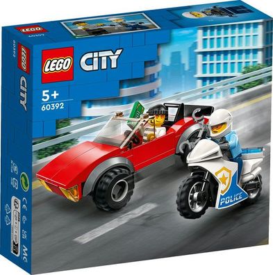 LEGO® 60392 City Verfolgungsjagd mit dem Polizeimotorrad 59 Teile Bausteine