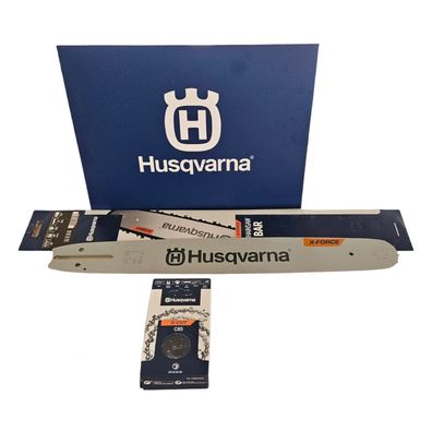 NEU Husqvarna X-force Schwert 45 cm 18" 1,5mm 3/8" + 1x X-CUT C85 Sägeketten für 372