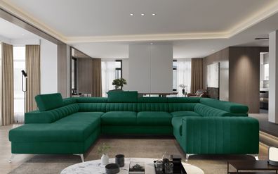 Couch Couchgarnitur Sofa LOUIS U mit Schlaffunktion Sofa Couch Wohnlandschaft