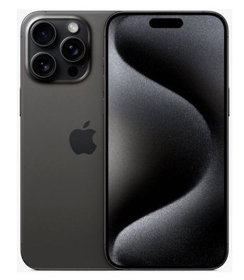 Apple iPhone 15 Pro Max - 1TB - Titan Schwarz inkl. Silikon Case & Schutzglas Neu