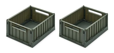 Liewood LW15142-7348 Aufbewahrungsbox 2er-Pack S in grün "Weston Storage Box"