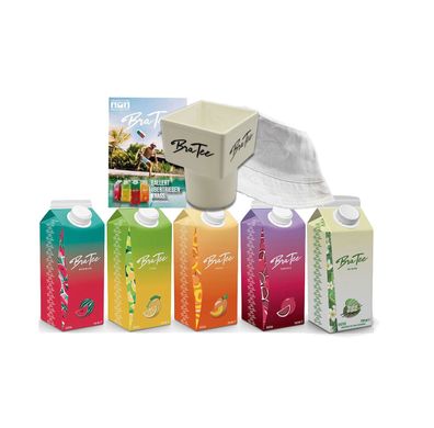 Capital BraTee 5er Tasting Set Eistee mit Special Bali Edition je 750ml+ Gratis