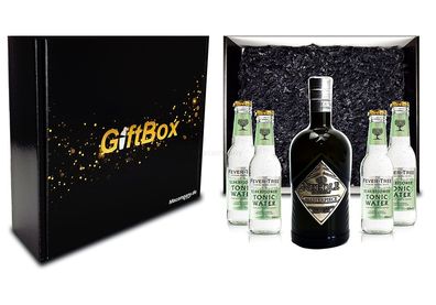 Mixcompany Geschenkset - Needle Masterpiece Dry Gin 0,5L (45% Vol) + 4 x Fever