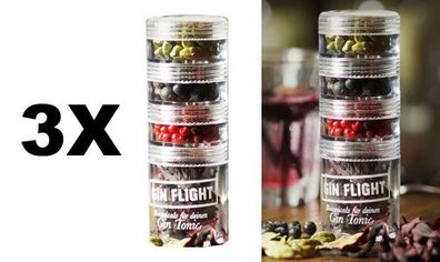 Gin Flight Botanicals Gewürze zum Verfeinern von Gin Tonic - 1er Pack (3 x 12 g