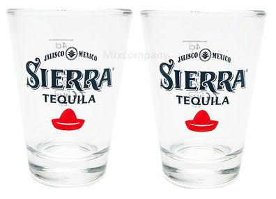 Sierra Tequila Shotglas Shotgläser Glas Gläser 2 und 4cl geeicht - 2er Set