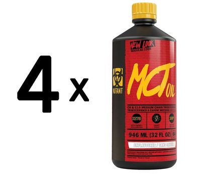 4 x MCT Oil, Unflavoured - 946 ml.
