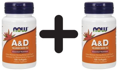 2 x Vitamin A & D, 10000/400 IU - 100 softgels