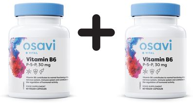 2 x Vitamin B6, P-5-P, 30 mg - 60 vegan caps