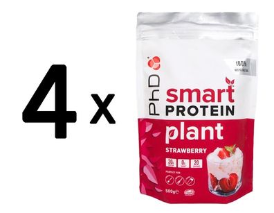 4 x Smart Protein Plant, Strawberry - 500g