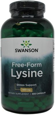 L-Lysine, 500mg Free-Form - 300 caps