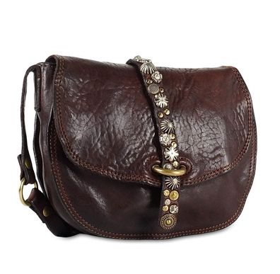 Campomaggi Large Cow. + Strap with Studs P/ D C021030NDX1253, brown, Damen