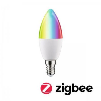 Paulmann 29146 Standard 230V Smart Home Zigbee LED Kerze E14 470lm RGBW matt