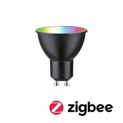 Paulmann 29148 Smart Home Zigbee LED Reflektor GU10 350lm RGBW schwarz